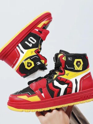 Demon Slayer Shoes - Tanjiro Shoes Anime Sneakers for Cosplay Cartoon Red